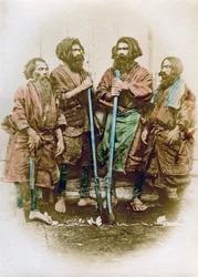 Ainuk csoportja, Japán, 1882