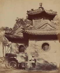 A főparancsnok és Lord Elgin által elfoglalt Pekin melletti mecset, 1860. október