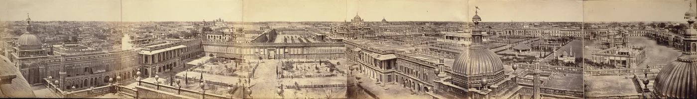 Panoráma Lucknowról, a Nagy Imambarából