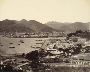 Részleges panoráma Nagasaki városára