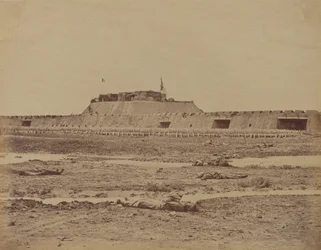 Az északi erőd hátulja elfoglalása után, a kínai hadsereg visszavonulását mutatja be, 1860. augusztus 21.