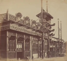 Üzletek és utca, Pekin kínai város, 1860. október
