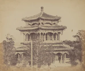 A nagy császári palota Yuen Min Yuen, Pekin, Az égés előtt, 1860. október 18.