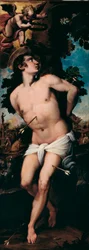Szent Sebestyén vértanúsága Felice Riccio dit Brusasorzi festménye (1539-1605) 16. századi magángyűjtemény