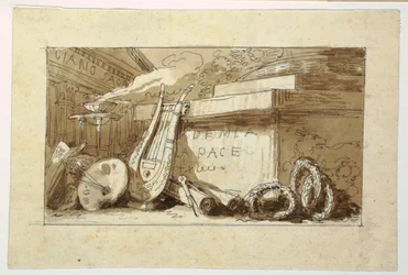 Rajz, emlékmű egy Accademia della Pace számára, 1810-20