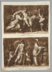 Rajz, lap egy vázlatfüzetből:  Bacchus áldozata, 1800-1810