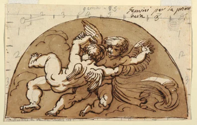 Gemini, Lunette for Ceiling, Nyolcszögletű szoba, Palazzo Milzetti, Faenza