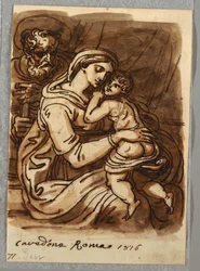 Madonna és gyermeke Szent Józseffel