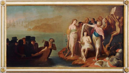 Olasz száműzöttek érkezése Franciaországba 1802-ben (Festészet, 19. század eleje)