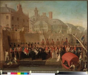 H.S. látogatása a genovai szabadkikötőben VII. Pius pápa, 1818 körül (olaj, vászon)