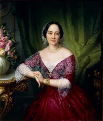 Felice Schiavoni Anne Opulich portréja, olaj, vászon