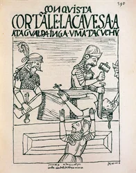 Atahualpa inka császár kivégzése a spanyolok által Cajamarcában, 1533. július 28.