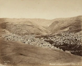 Panorámás kilátás Zahleh, Szíria