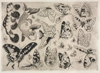 Vacsora Rousseau szolgáltatás: Pillangók és halak sz. 1866. 16.