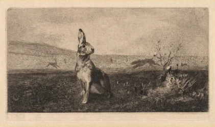 A nyúl Le Hare, 1865.