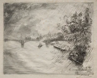 Kilátás a Saint-Pères-i hídra, 1877.