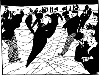 Jégkorcsolyázók. Felix Edouard Vallotton festménye (1865-1925)