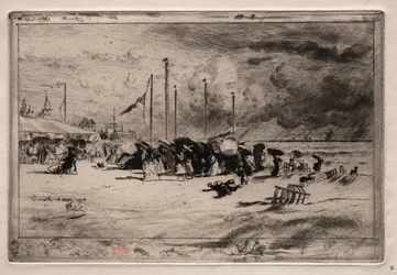 Egy vihar Trouville-ben, 1874.