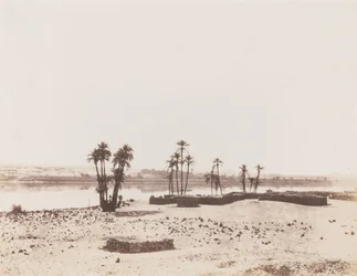 Dakkeh, Village et Rives du Nil (Falu és a Nílus partjai, Dakkeh),1851-1852 (fénykép)