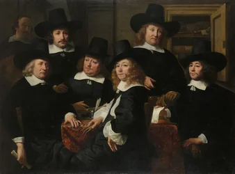 A Nieuw Zijds Szegények Szabadtéri Segítő Intézetének hat régense és gyöngye, Amszterdam, 1657
