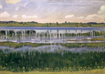 A Burgäschi-tó Langenthal közelében, 1901 körül.