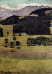 Táj, tölgyek Stockhornban, 1898