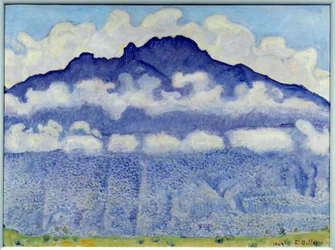 Schynige platte (hegyi táj az Oberlandban, a svájci Alpokban). Ferdinand Hodler festménye (1833-1918) Ec. Kövesse.