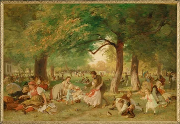 Nachmittag im Prater - Egy délután a Práterben ... (festmény, vászon)