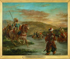 Fording a river in Morocco (festmény vászonra)