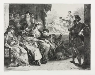 Hamlet: Hamlet megparancsolja a színészeknek, hogy készítsenek egy jelenetet az apja megmérgezéséből, 1834.