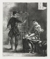 Hamlet: Hamlet és Ophelia, 1834.