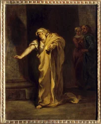 Lady Macbeth alvajárás Illusztráció William Shakespeare (1564-1616) azonos című munkájáról. Eugene Delacroix (1798-1863) festménye 1850 V. 0,40 x 0,32 m Fredericton. Beaverbrook Művészeti Galéria