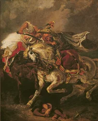 Giaour és Hassan csatája Byron „Le Giaour” című költeménye nyomán, 1835