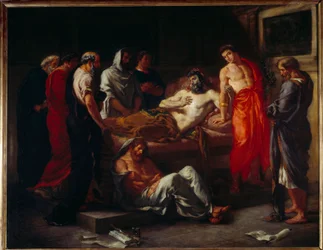Marc Aurele (121-180) halála. Eugene Delacroix festménye (1798-1863)