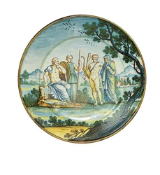 Sienai lemez, Herkules Alkesztiszt Admetosz király elé hozva, 1745 körül