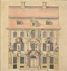 Homlokzati építészeti terv, 1739-69.