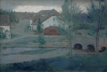 A falu bejárata, 1885.