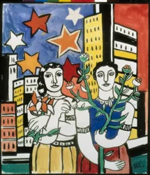 „Két alak virágokkal” (Zwei Figuren mit Blumen)