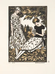 Egy kicsit, sok, divattányérok gyűjteményéből, 1920 (stencilnyomat)