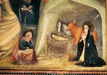 Születés, a Saint Michel kápolnából, a barcelonai Pedralbes kolostorból