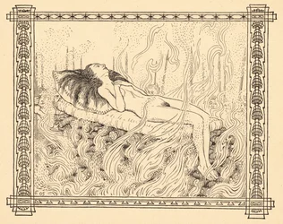 Égetett felajánlás, 4. tábla, az „Életjelek” portfólióból, pub. Fritz Heyder Verlag 1908-ban Berlinben