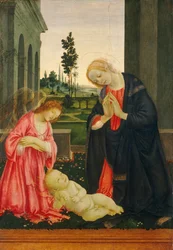 A gyermek imádása, 1475-1480 körül (olaj, nyárfa tábla)