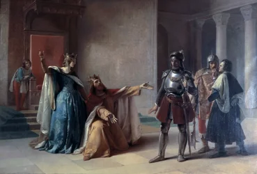 Frigyes Barbarossa császár és Oroszlán Henrik herceg Chiavennában, 1860 előtt.