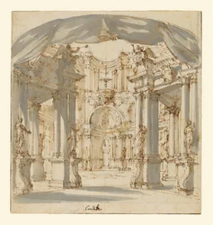 Egy palota udvara: Színpadi projekt