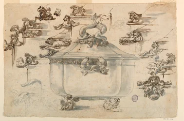 Rajz, Ezüst étkészlet tervei, 1769