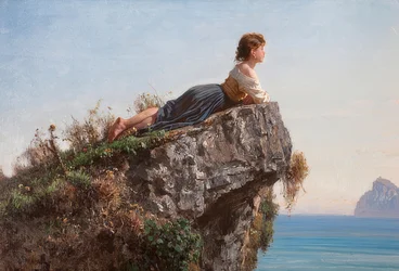 A lány a sziklán Sorrentóban, 1871