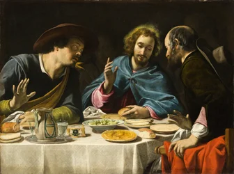 Vacsora Emmausban, 1625 körül (olaj, vászon)