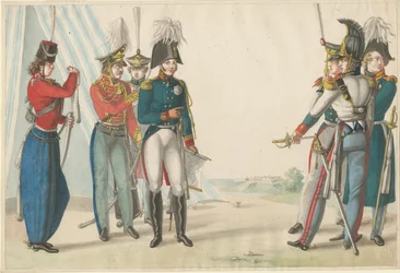 I. Sándor cár és orosz tisztek, 1815