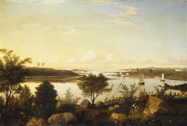 Az Annisquam folyó az Ipswich-öböl felé néz, 1848