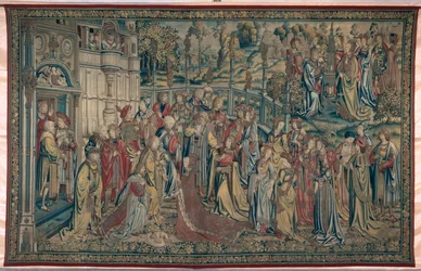 Betsabé a palotába rendelt, Dávid és Betsabé kárpitja, 1510-1515 körül